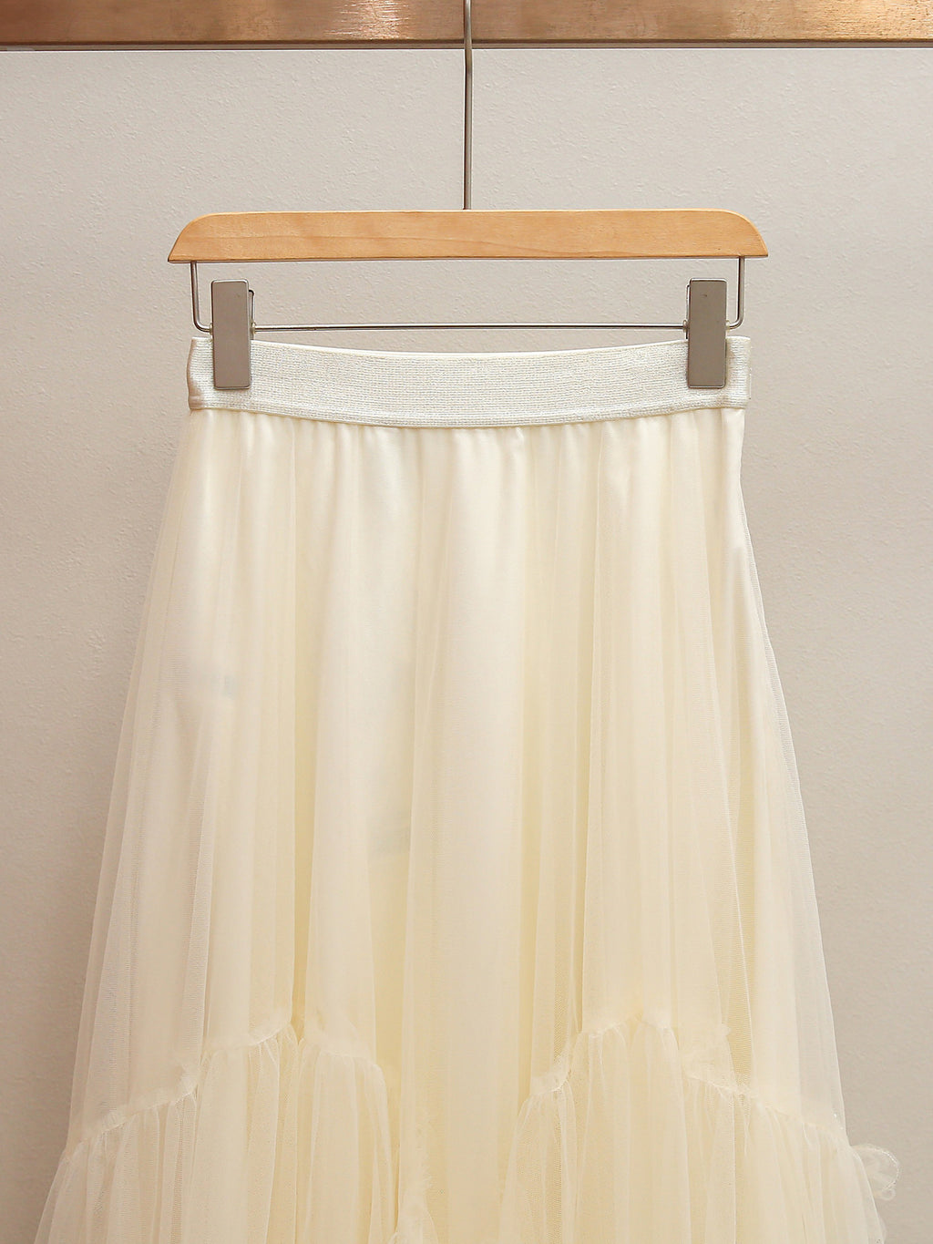 Cream Knit Cardigan & Floral Tulle Skirt Two-Piece Set | Spring Gentle Co-ord