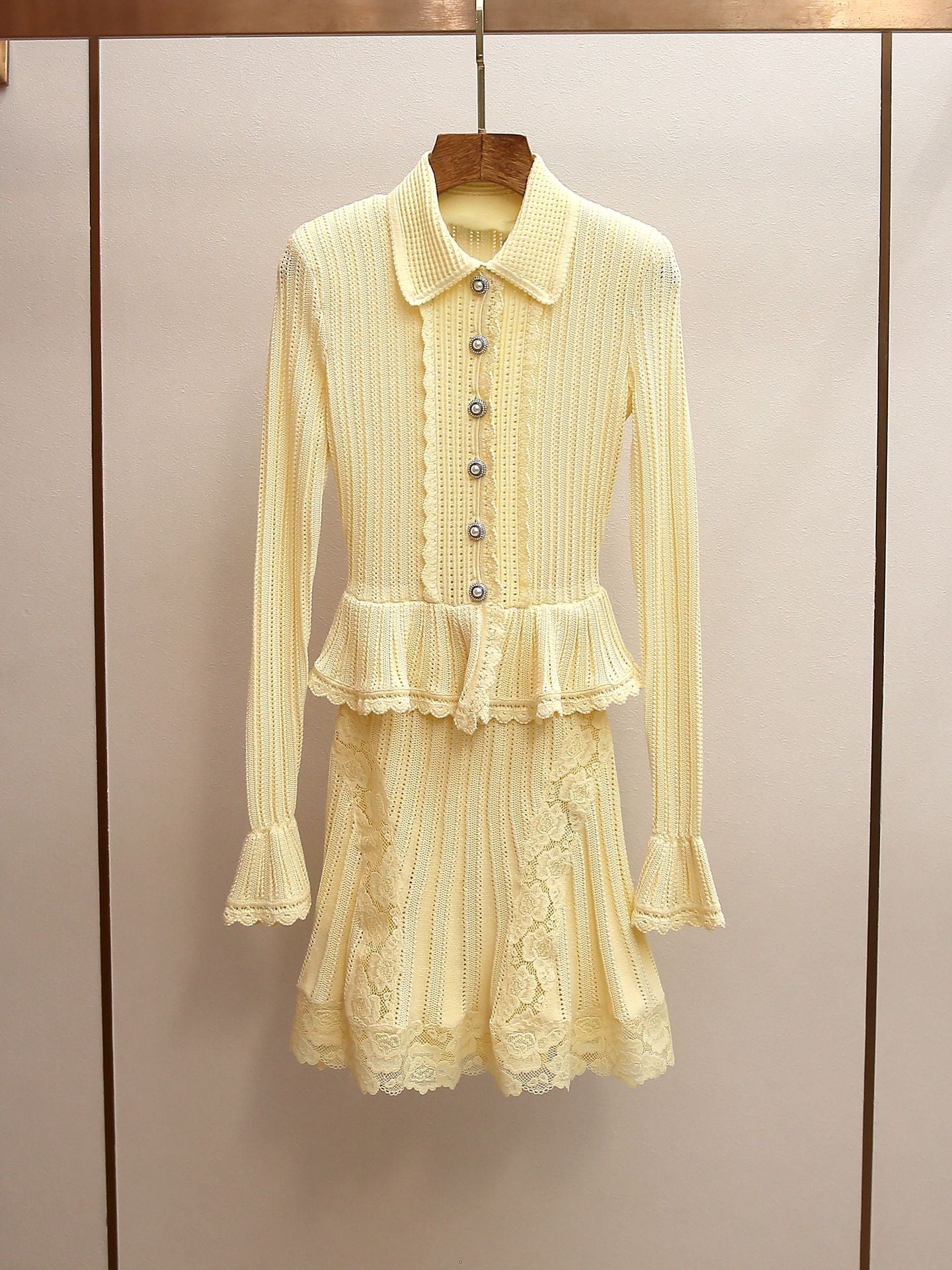 Spring New Arrival Elegant Chanel-Style Contrast Knit Dress