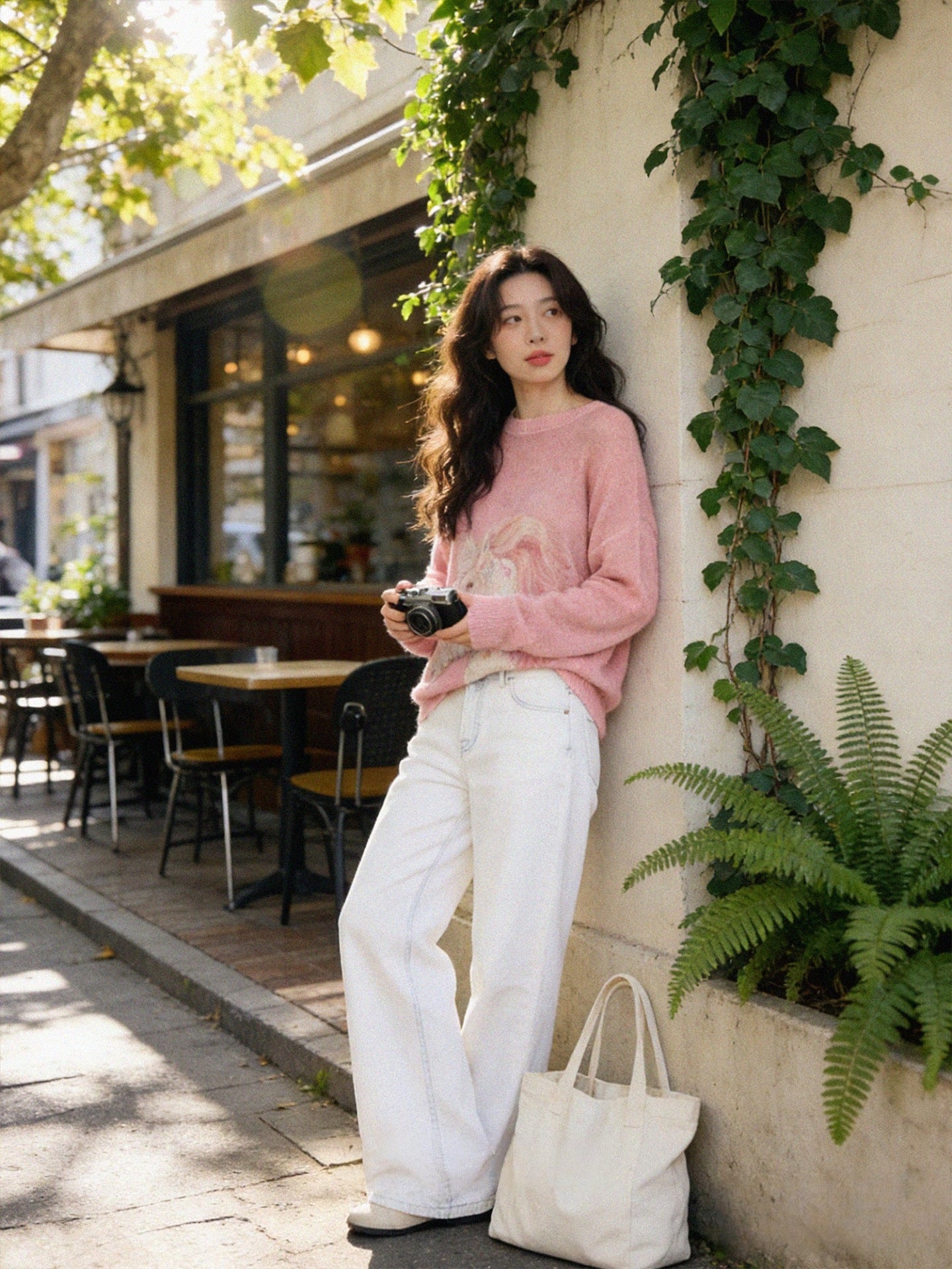 Pink Unicorn Print Rhinestone Sweater | Spring Lazy Style Sheer Knit Top